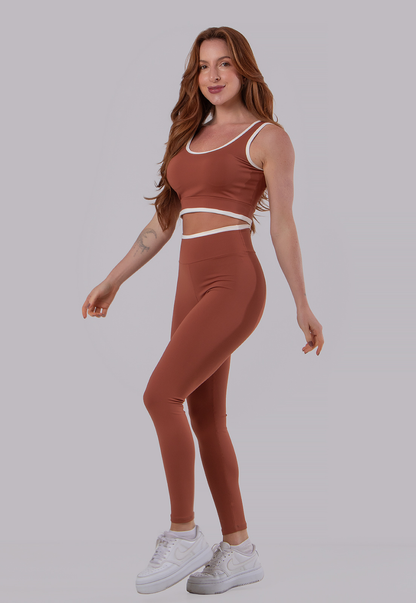 TOP FEMININO SPECIALE POLIAMIDA MARROM